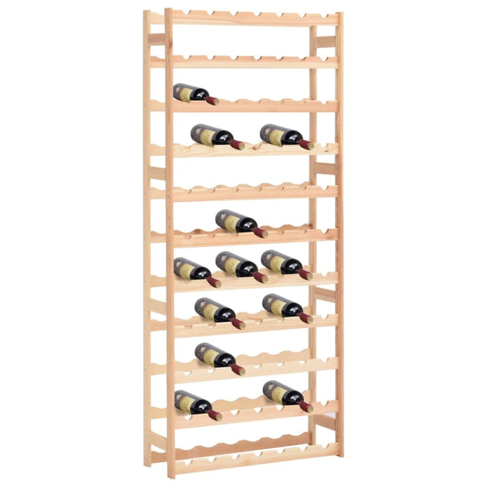 Wine Rack For 77 Bottles Solid Wood Pine Xnloki