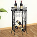 Wine Rack With Glass Holder For 9 Bottles Metal Xabkab