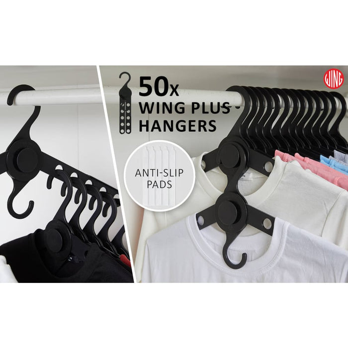 Wing 50 Set Black Plus Hanger Multiple Clothes Rack