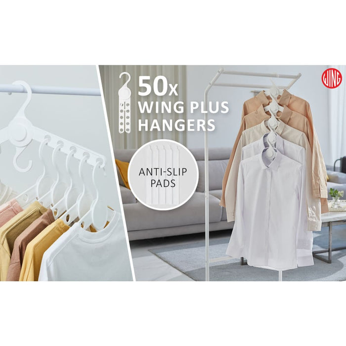 Wing 50 Set White Plus Hanger Multiple Clothes Rack