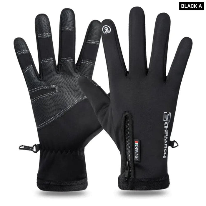 Winter Cycling Gloves Touch Screen Non Slip Windproof Warm