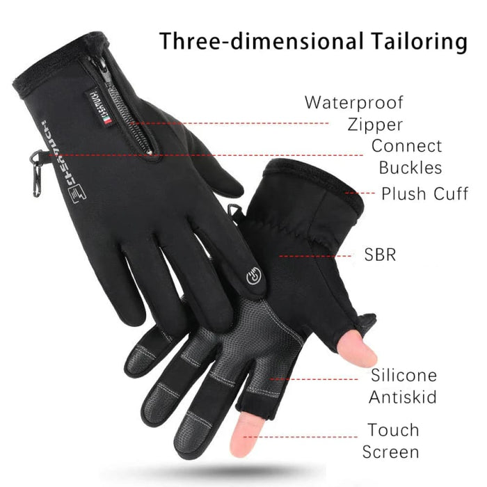 Winter Cycling Gloves Touch Screen Non Slip Windproof Warm