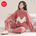 Winter Flannel Pajama Set For Women