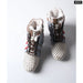 Winter Polka Dot Leather Womens Boots With Warm Faux Fur