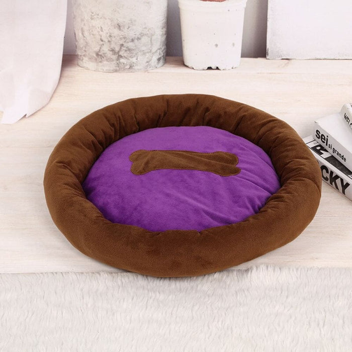 Winter Warm Antiskid Short Plush Soft Pet Bed For Small