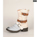 Winter Womens Classic Plush Midi Boots With Buckle Design