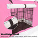 Wire Dog Cage Crate 24in With Tray Cushion Mat Pink Cover