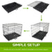 Wire Dog Cage Foldable Crate Kennel 30in With Tray