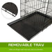 Wire Dog Cage Foldable Crate Kennel 30in With Tray