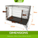 Wire Dog Cage Foldable Crate Kennel 42in With Tray