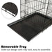 Wire Dog Cage Foldable Crate Kennel 48in With Tray