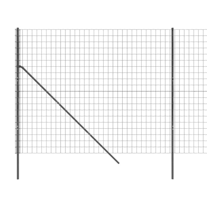 Wire Mesh Fence Anthracite 1.4x25 m Galvanised Steel Opaxok