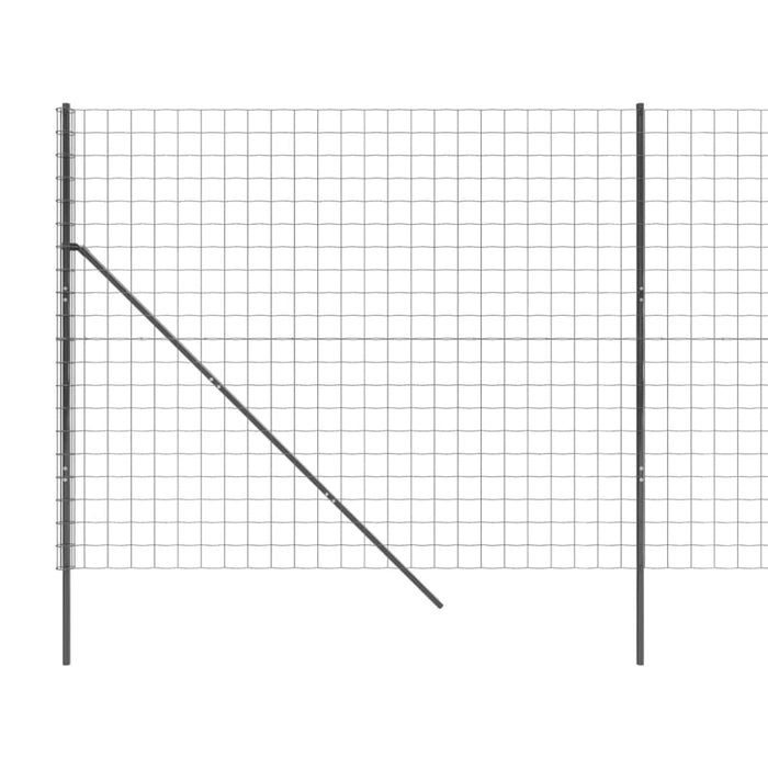 Wire Mesh Fence Anthracite 1.6x25 m Galvanised Steel Opaxtl