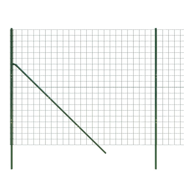 Wire Mesh Fence Green 1.4x25 m Galvanised Steel Opabko