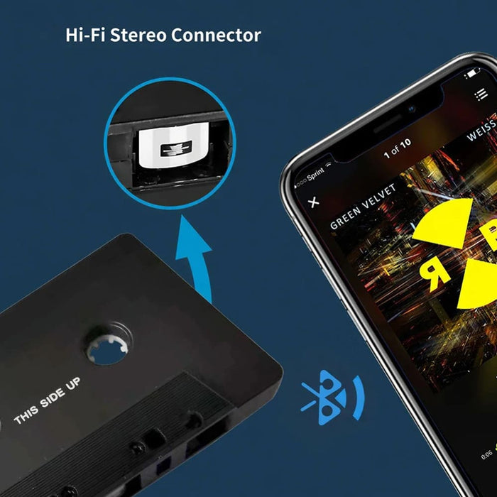 Wireless Car Cassette Adapter With Bluetooth 5.0