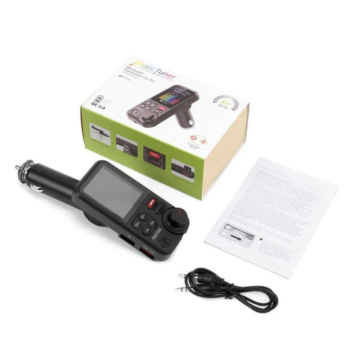 Wireless Car Tooth Fm Transmitter With Qc3.0 Charging