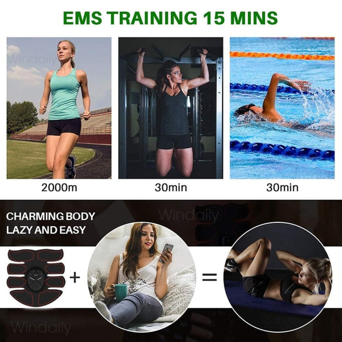 Wireless Electric Ems Muscle Stimulator Toner Abs Abdominal