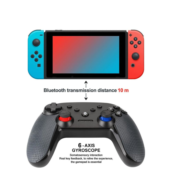 Wireless Gamepad With Dual Motors And Turbo For Switch Pro