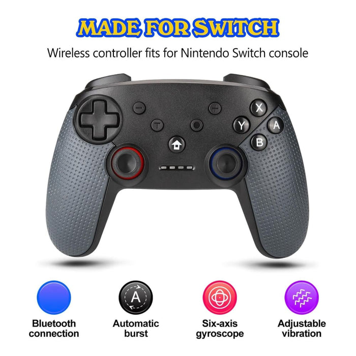 Wireless Gamepad With Dual Motors And Turbo For Switch Pro