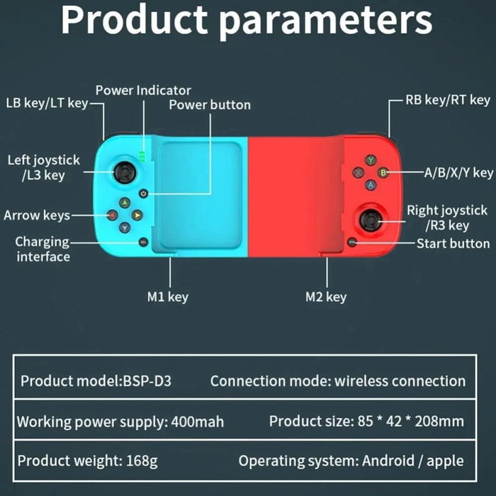 Wireless Gamepad For Ios Android Ps4 Switch Pubg