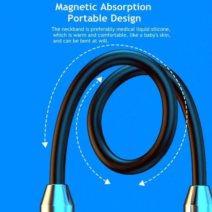 Wireless Neckband Earphones With Magnetic Design And Mic