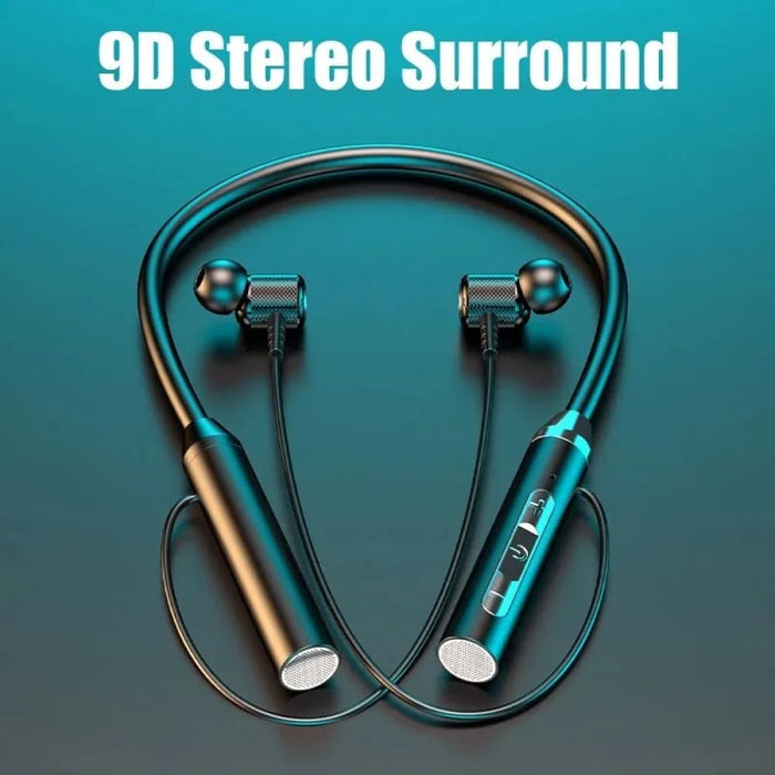 Wireless Neckband Earphones With Magnetic Design And Mic