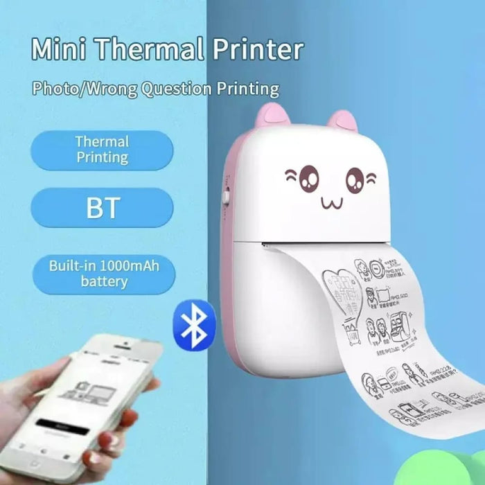 Wireless Portable Thermal Printer With Usb Cable 203dpi