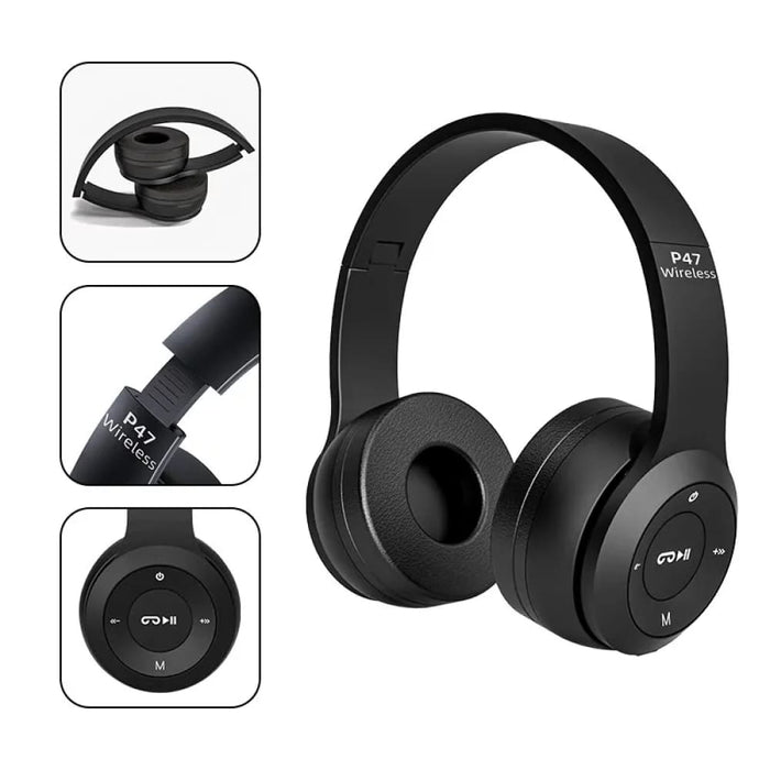 Wireless Stereo P47 Headset Bluetooth 5.0 Foldable Sports