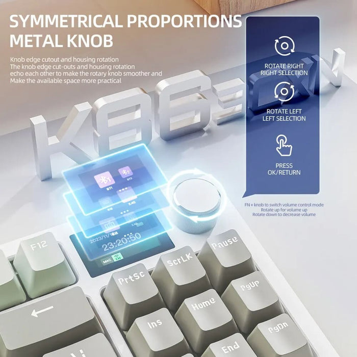 Wireless Swappable Mechanical Keyboard With Display