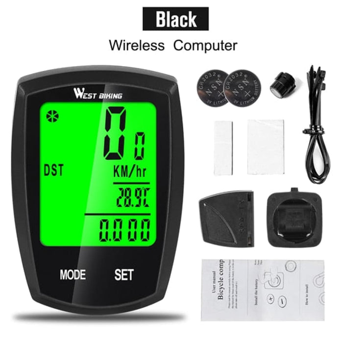 Wireless Withired Waterproof Lcd Speedometer With Backlight