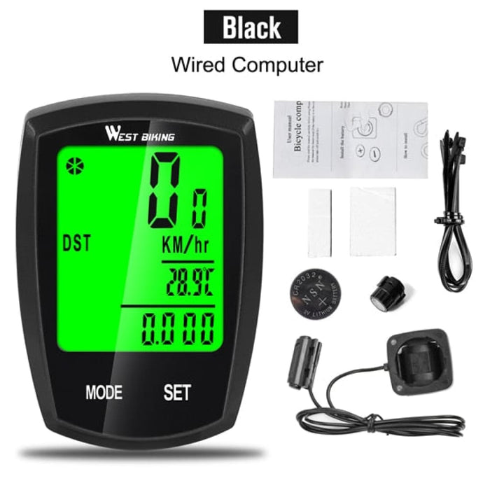 Wireless Withired Waterproof Lcd Speedometer With Backlight