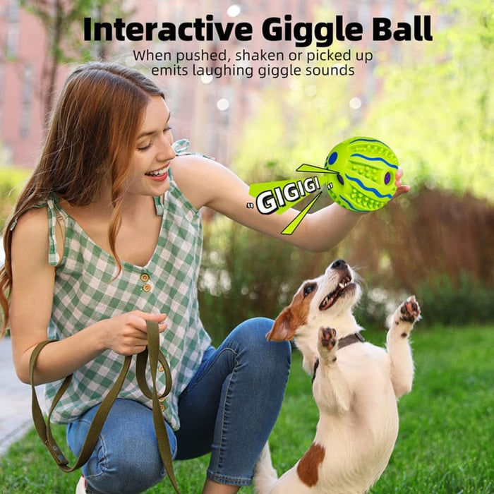 Wobble Tough Built-in Squeaker Pet Ball Toy For Large