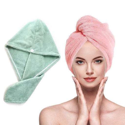 Women Hair Drying Hat Quick-dry Microfiber Towel Cap
