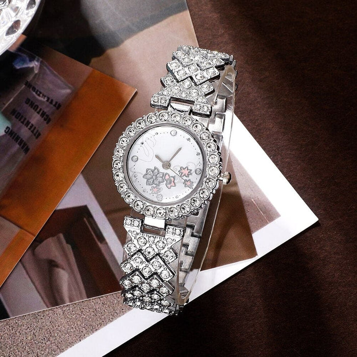 Women Luxury Rhinestone Quartz Watch Hiphop Fashion Casual