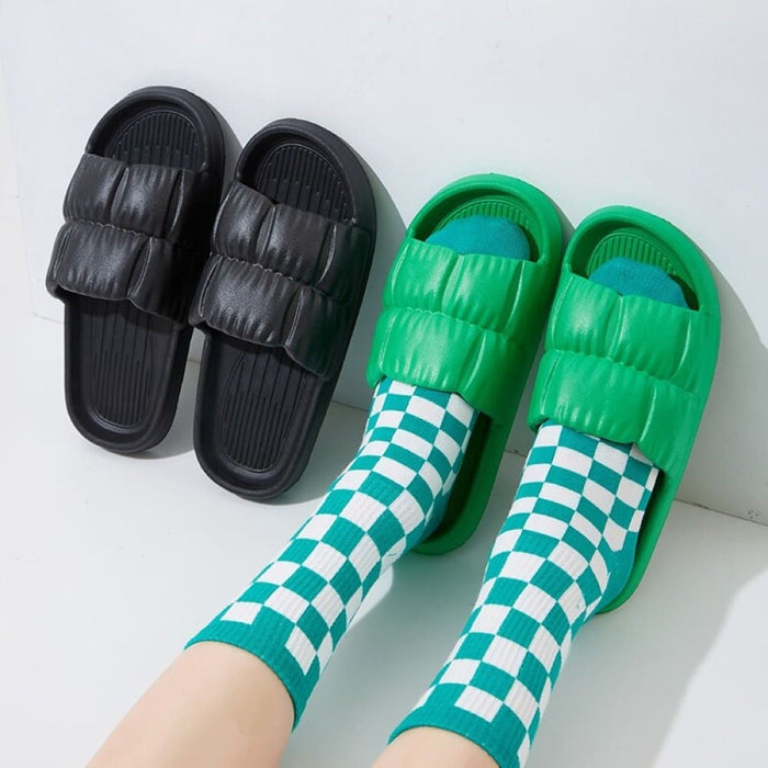 Women Soft Sole Cloud Slippers Thick Platform Indoor