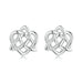 Womens 925 Sterling Silver Celtic Knot Ear Studs Earrings