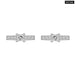 Womens 925 Sterling Silver Delicate Mini Line Stud Earrings