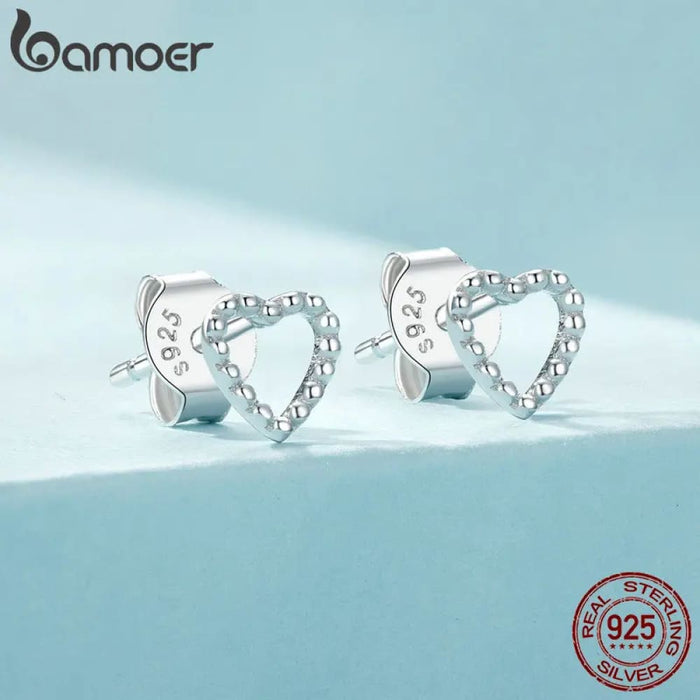 Womens 925 Sterling Silver Delicate Mini Line Stud Earrings