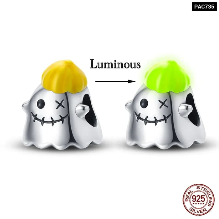 Womens 925 Sterling Silver Halloween Series Luminous