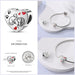 Womens 925 Sterling Silver Heart Shaped Warm Family Charm