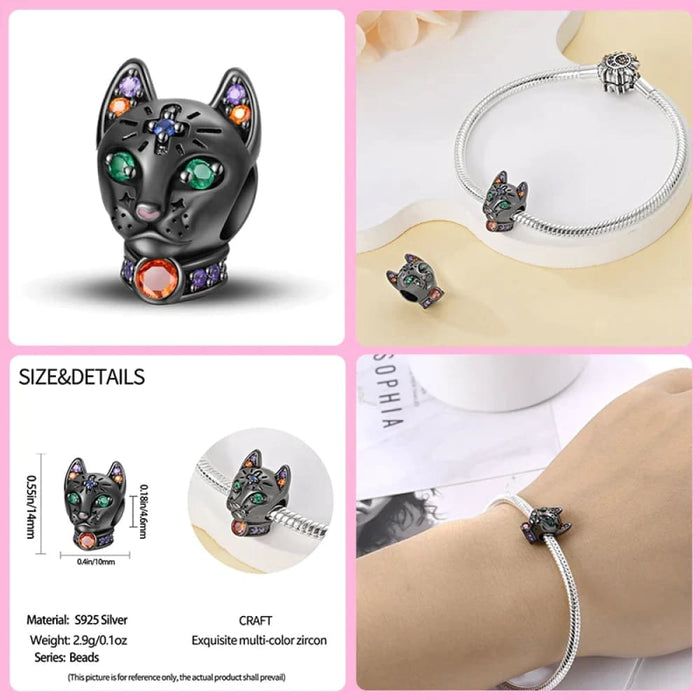 Womens 925 Sterling Silver Lovely Animal Cat Squirrel