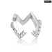 Womens 925 Sterling Silver Mono - earring Clip Earrings Cz