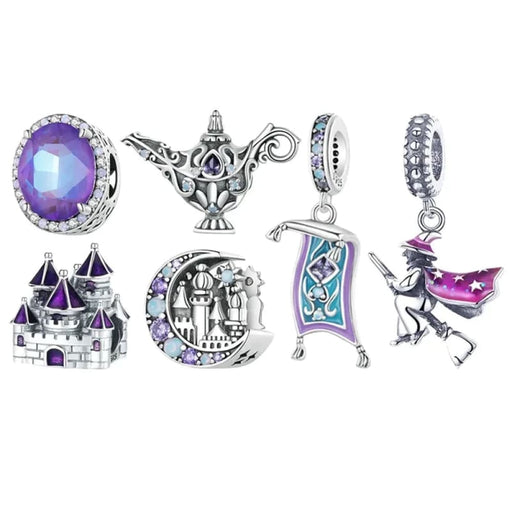 Womens 925 Sterling Silver Moonlight Castle Bead Magic