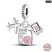 Womens 925 Sterling Silver Travel Aircraft Series Charms