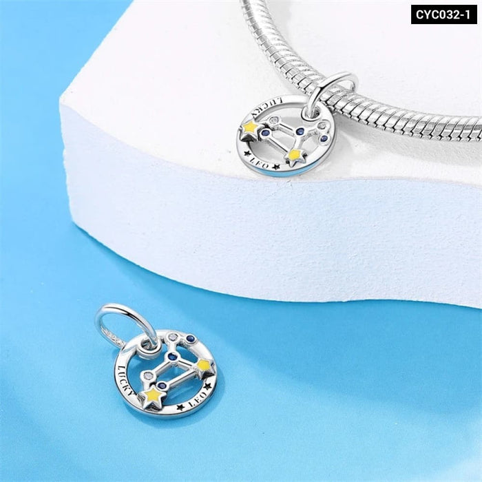 Womens 925 Sterling Silver Twelve Constellations Luminous