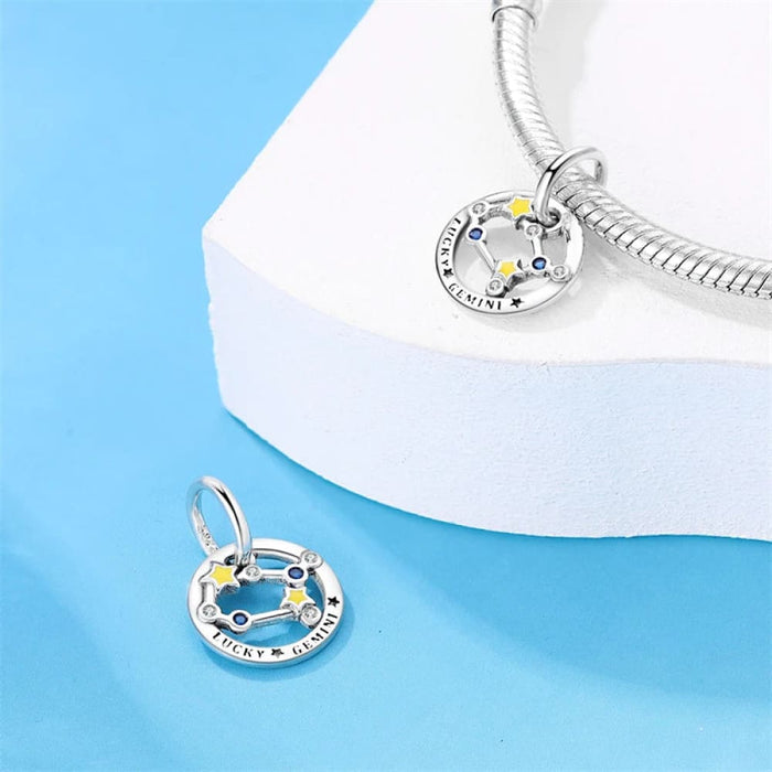 Womens 925 Sterling Silver Twelve Constellations Luminous