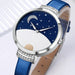 Women’s Pu Band Leather Analog Display Quartz 3atm 30m