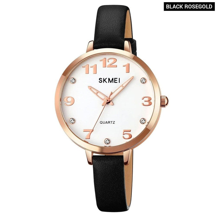 Women’s Pu Band Leather Casual Analog Display Quartz 3atm