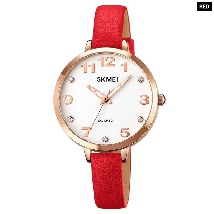 Women’s Pu Band Leather Casual Analog Display Quartz 3atm