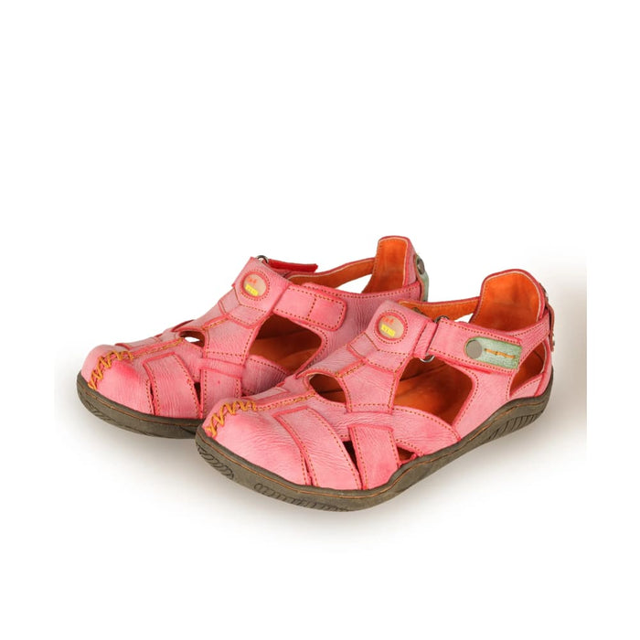 Womens Cross Leather And Hand Stitching Upper Casual Sandal